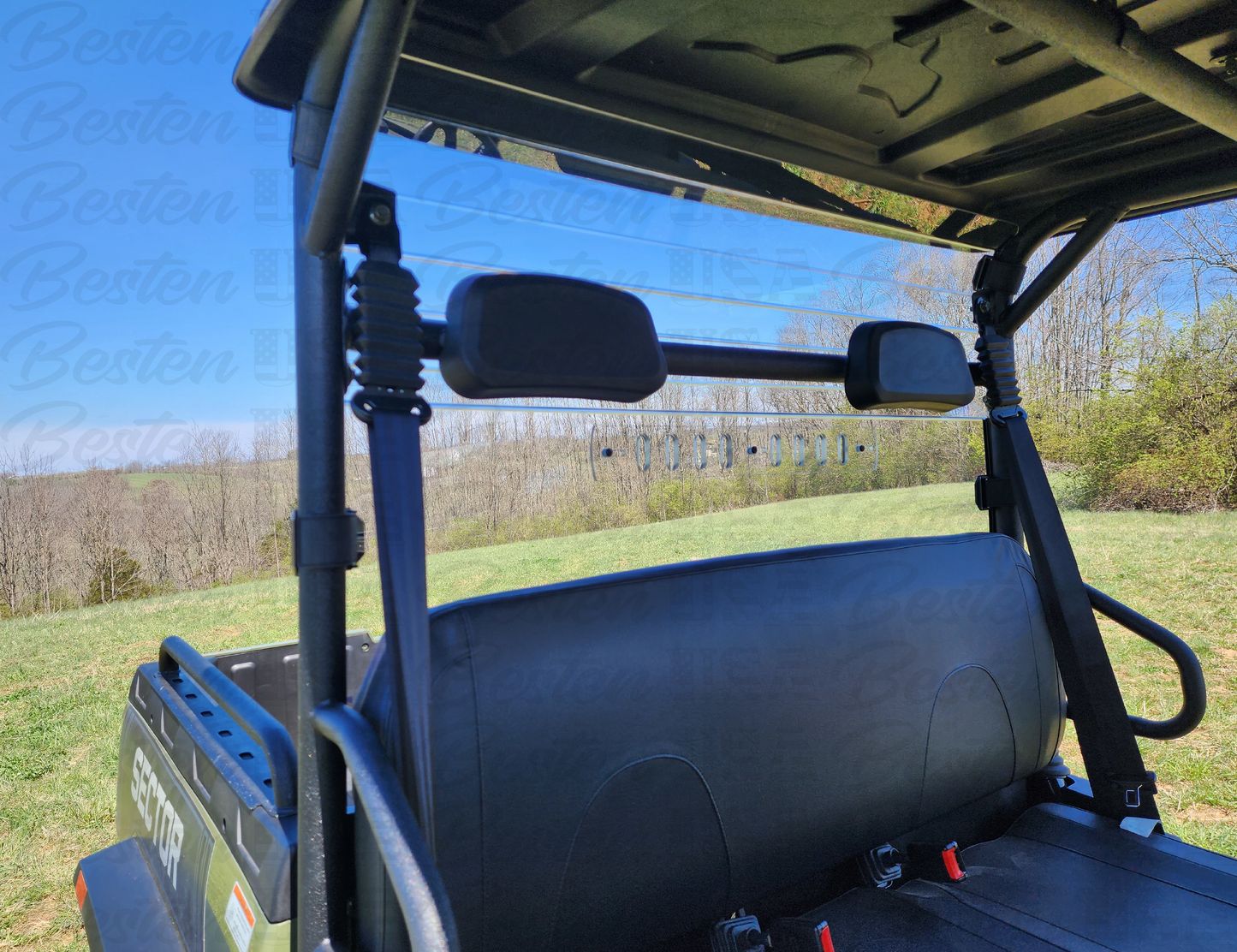 HISUN Sector 750 Crew - 1 Pc Lexan Back Panel w/Vent Option