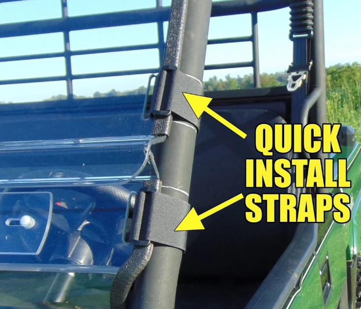 HISUN Sector 750 Crew - 2 Pc Windshield with Vent, Clamp, and Hard Coat Options