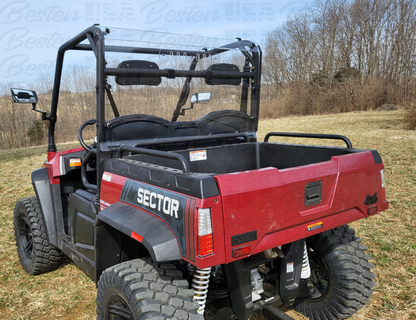 HISUN Sector 450/500/E1 - 1 Pc Lexan Back Panel w/Vent, Clamp, and Soft Lower Panel Options