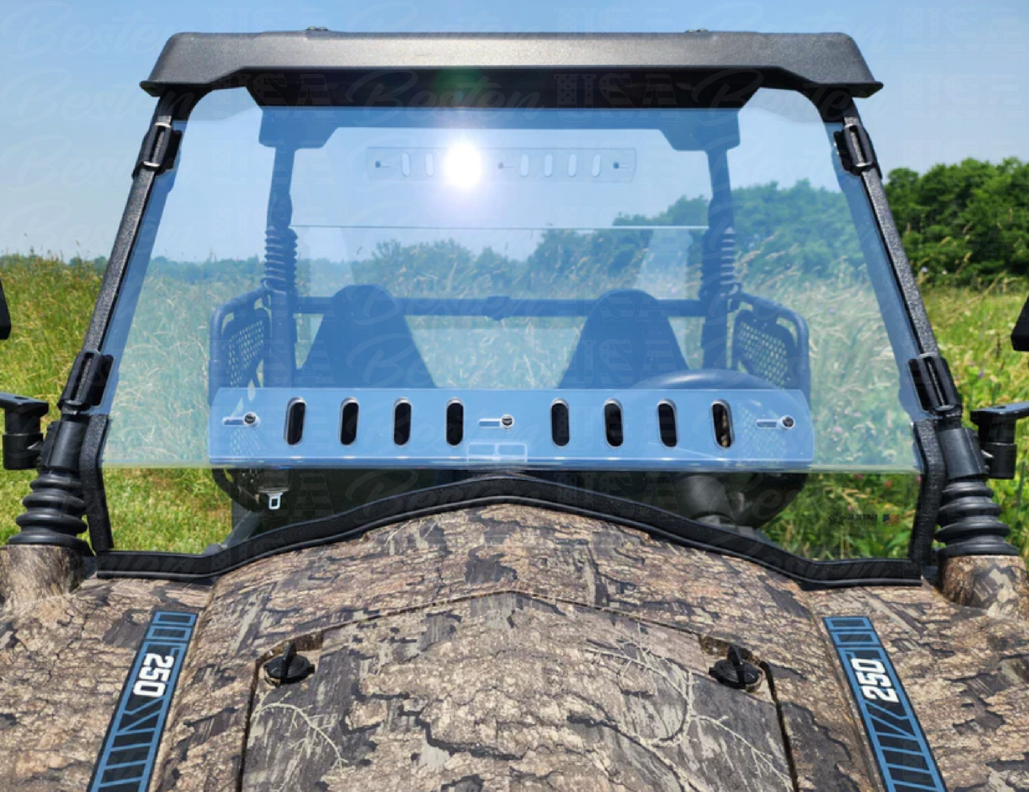 HISUN Strike 250 - 1 Pc Windshield with Vent and Hard Coat Options