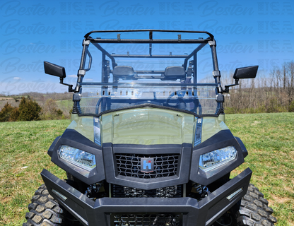 HISUN Sector 750 Crew - 2 Pc Windshield with Vent, Clamp, and Hard Coat Options